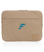 Laptop bag 14 rec polyester sleeve beige front