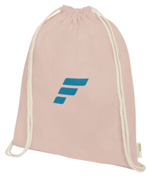 Stringbag eco bomuld 5l pale pink